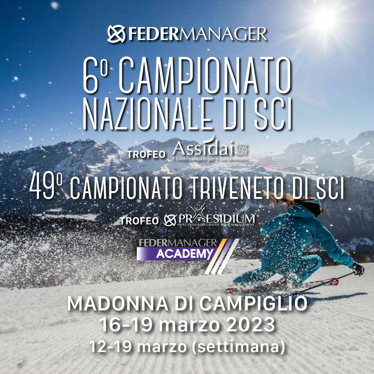 Campionato di Sci Federmanager, Madonna di Campiglio 16-19 marzo 2023