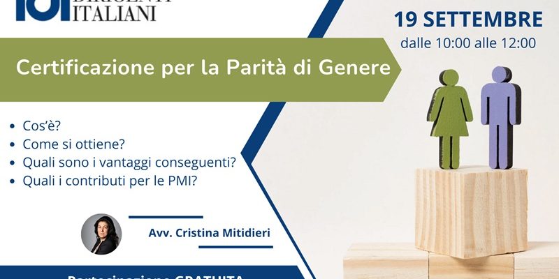 Parità di genere – 1
