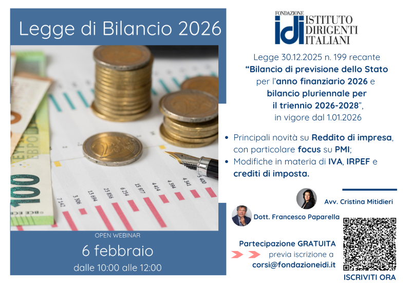 Open Webinar Fondazione Idi:  